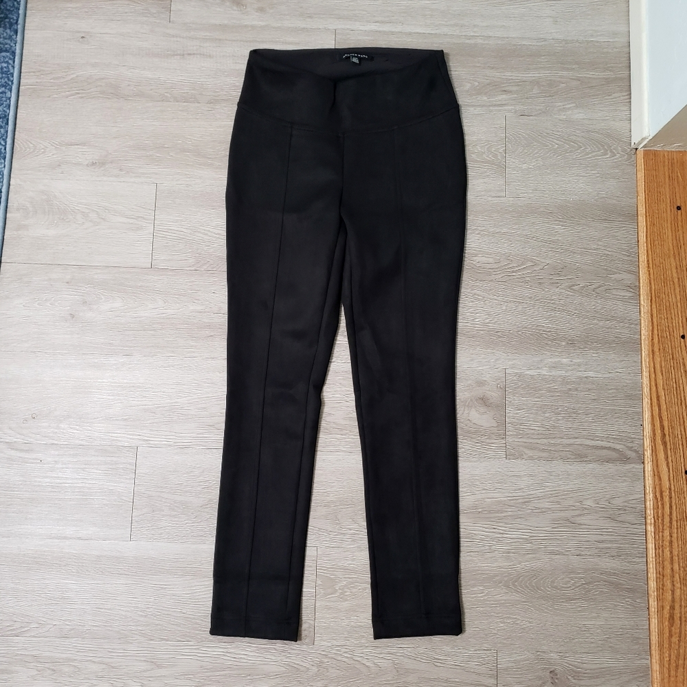 NWOT Andrew Marc black soft velvet legging pant size Small